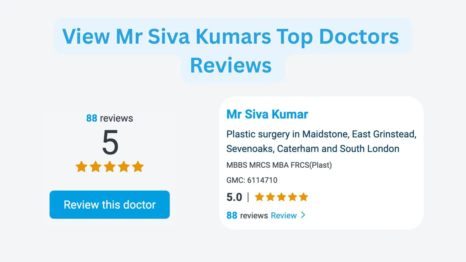 View Mr Siva Kumar’s Doctify reviews
